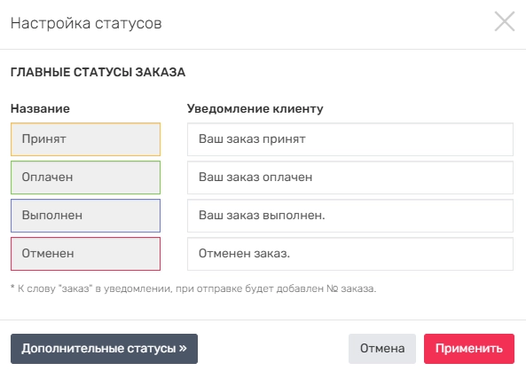 Доп статусы 2